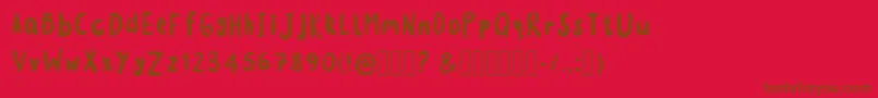 MonstahsinkRegular Font – Brown Fonts on Red Background