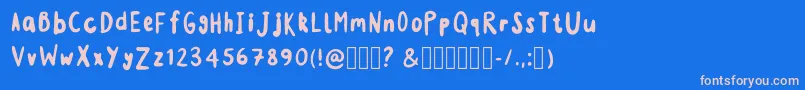 MonstahsinkRegular Font – Pink Fonts on Blue Background