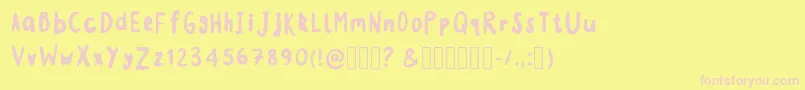 MonstahsinkRegular Font – Pink Fonts on Yellow Background