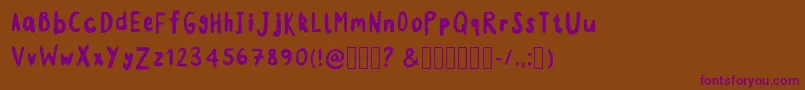 Шрифт MonstahsinkRegular – фиолетовые шрифты на коричневом фоне