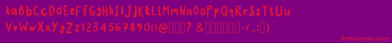 MonstahsinkRegular Font – Red Fonts on Purple Background