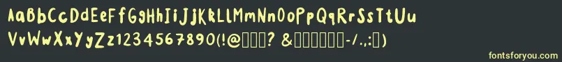 MonstahsinkRegular Font – Yellow Fonts on Black Background