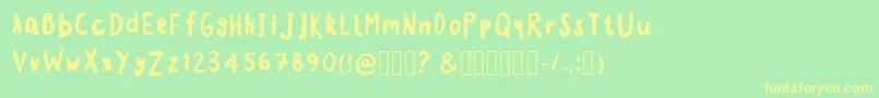 MonstahsinkRegular Font – Yellow Fonts on Green Background