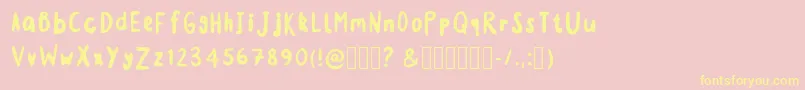 MonstahsinkRegular Font – Yellow Fonts on Pink Background