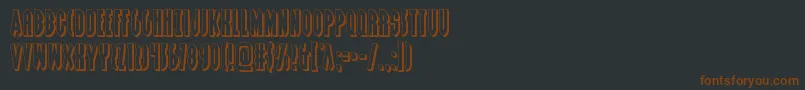 Grendelsmother3D Font – Brown Fonts on Black Background