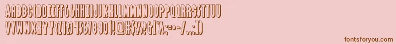 Grendelsmother3D Font – Brown Fonts on Pink Background