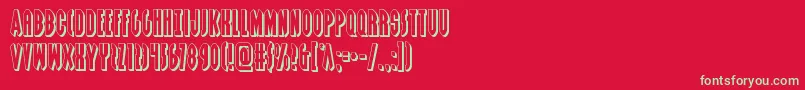fuente Grendelsmother3D – Fuentes Verdes Sobre Fondo Rojo