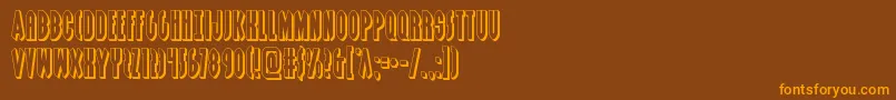 Grendelsmother3D Font – Orange Fonts on Brown Background