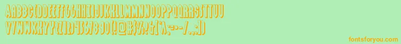 Grendelsmother3D Font – Orange Fonts on Green Background