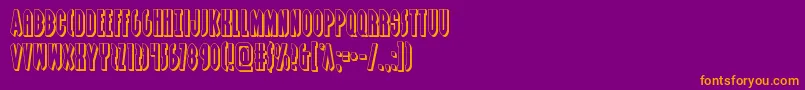 Grendelsmother3D Font – Orange Fonts on Purple Background