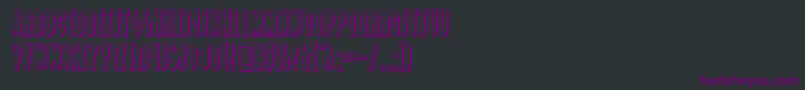 Grendelsmother3D Font – Purple Fonts on Black Background