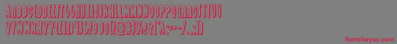 Grendelsmother3D-fontti – punaiset fontit harmaalla taustalla