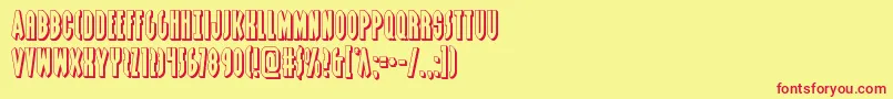 Grendelsmother3D Font – Red Fonts on Yellow Background