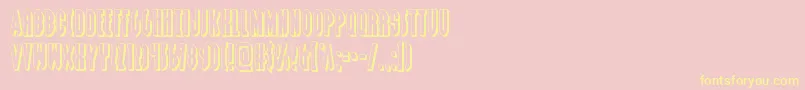 Grendelsmother3D Font – Yellow Fonts on Pink Background