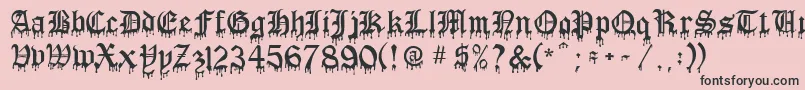 BloodOfDracula Font – Black Fonts on Pink Background