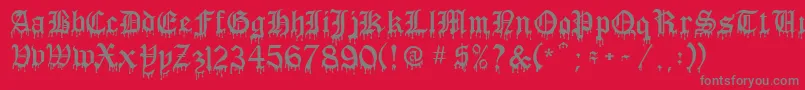 Czcionka BloodOfDracula – szare czcionki na czerwonym tle
