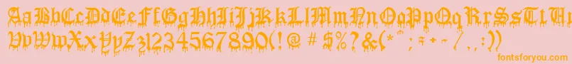 BloodOfDracula Font – Orange Fonts on Pink Background