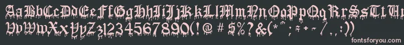 BloodOfDracula Font – Pink Fonts on Black Background
