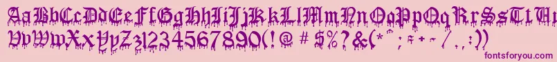 BloodOfDracula Font – Purple Fonts on Pink Background
