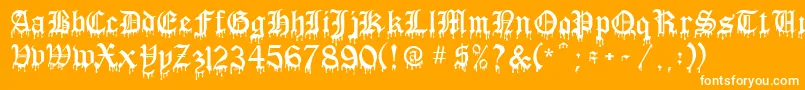 BloodOfDracula Font – White Fonts on Orange Background