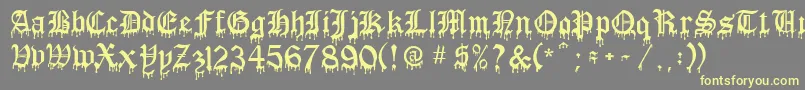 BloodOfDracula Font – Yellow Fonts on Gray Background