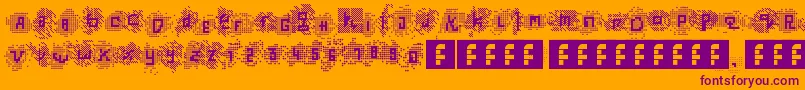 TrustedinstallerFontrast Font – Purple Fonts on Orange Background