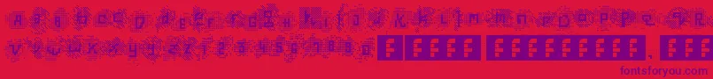 TrustedinstallerFontrast Font – Purple Fonts on Red Background