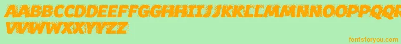 Syg Font – Orange Fonts on Green Background