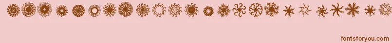 Ladoodles7 Font – Brown Fonts on Pink Background