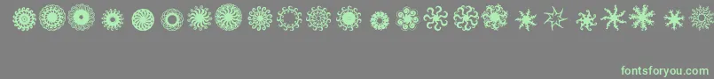 Ladoodles7 Font – Green Fonts on Gray Background
