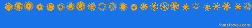 Ladoodles7 Font – Orange Fonts on Blue Background