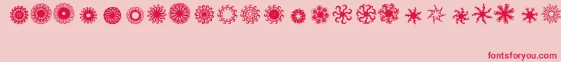 Ladoodles7 Font – Red Fonts on Pink Background