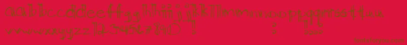 DitchTheLogical Font – Brown Fonts on Red Background