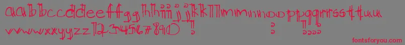 DitchTheLogical Font – Red Fonts on Gray Background