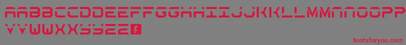 SecretsStencil Font – Red Fonts on Gray Background