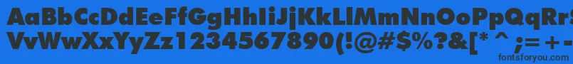 FuturaExtraBlackBt Font – Black Fonts on Blue Background