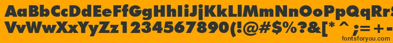 FuturaExtraBlackBt Font – Black Fonts on Orange Background