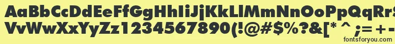 FuturaExtraBlackBt Font – Black Fonts on Yellow Background