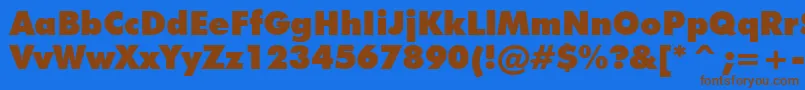 FuturaExtraBlackBt Font – Brown Fonts on Blue Background