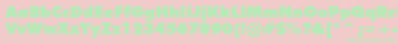 FuturaExtraBlackBt Font – Green Fonts on Pink Background