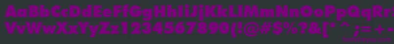 FuturaExtraBlackBt Font – Purple Fonts on Black Background