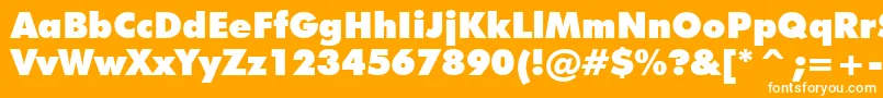 FuturaExtraBlackBt Font – White Fonts on Orange Background