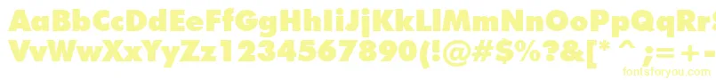 FuturaExtraBlackBt Font – Yellow Fonts on White Background