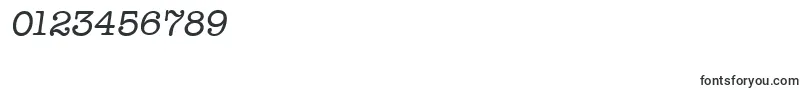 TypewriterserialItalic Font – Fonts for Numbers and Digits