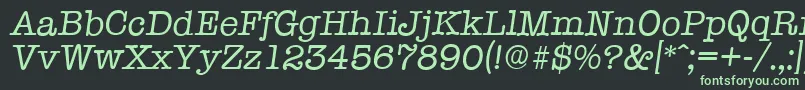 Шрифт TypewriterserialItalic – зелёные шрифты на чёрном фоне