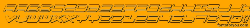 Qgear2si Font – Black Fonts on Orange Background