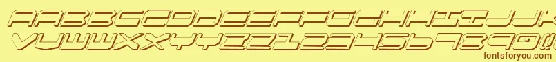 Qgear2si Font – Brown Fonts on Yellow Background