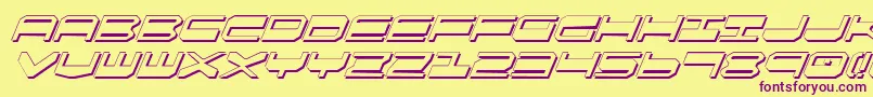 Qgear2si Font – Purple Fonts on Yellow Background