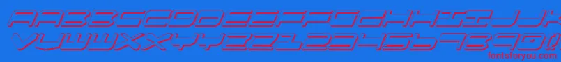 Qgear2si Font – Red Fonts on Blue Background