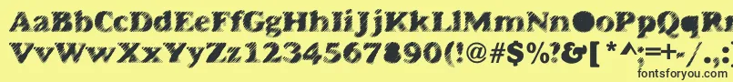 Antiglare Font – Black Fonts on Yellow Background